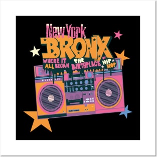 Bronx Hip Hop Roots - Groove to the Beat with this ghettoblaster Posters and Art